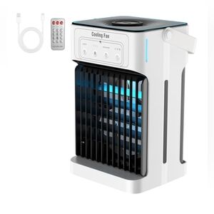Dual Motor Portable Air Cooler – Personal Mini AC w/ Cool Mist, Timer & LED